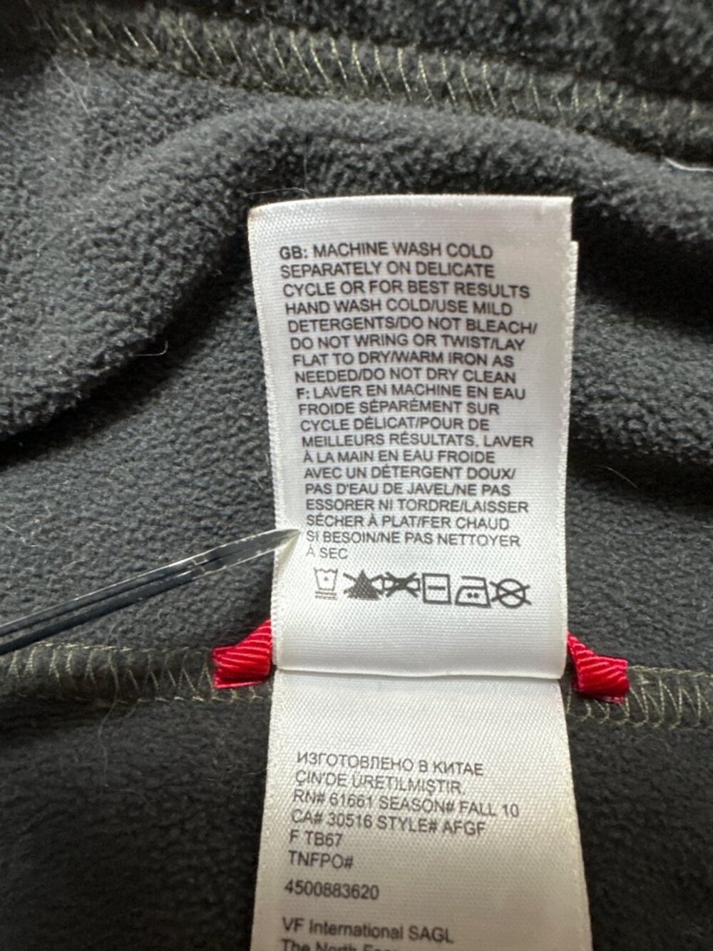 The North Face Mens M Wool Blend Pullover Sweater Quarter Snap Gray Outdoor - Picture 8 of 9